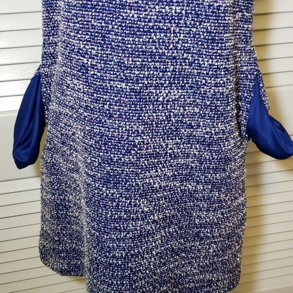 BEIGE by ECI Cut in Shoulder Royal Blue & White M EUC - Picture 5 of 10